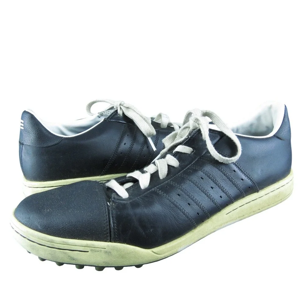 adidas Men's Spikeless Golf Sneaker Black Leather Size 13M Used 2025‎